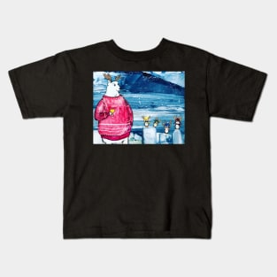 Christmas on ice. Kids T-Shirt